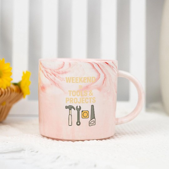 Weekend = Tools & Projects Marble Mugs