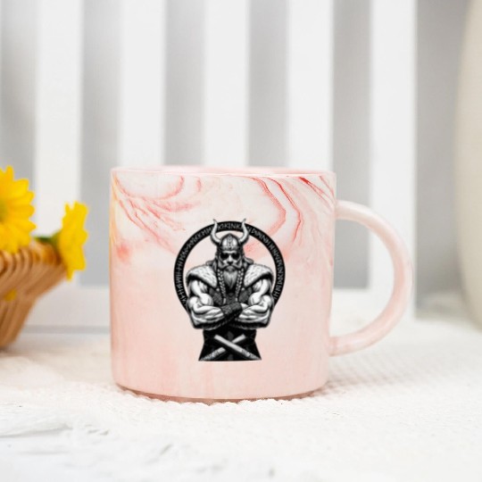 Viking Warrior Man Odin Thor Norman Walhalla Marble Mugs