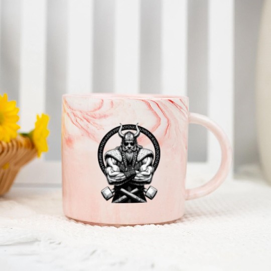 Viking Warrior Man Odin Thor Norman Walhalla Marble Mugs