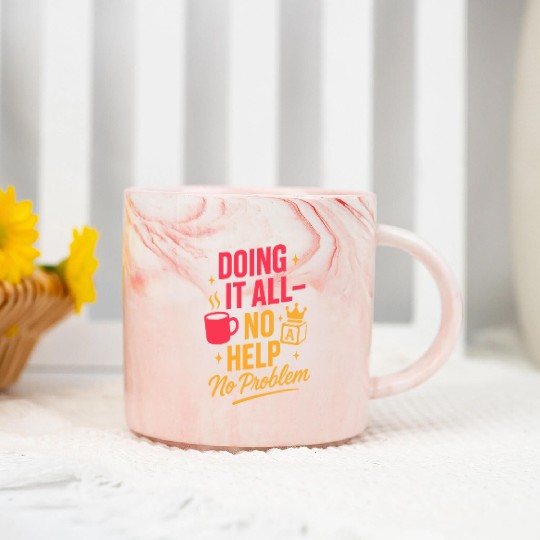 Single Mom Life Chaos Coordinator Wine Coffee Marble Mugs