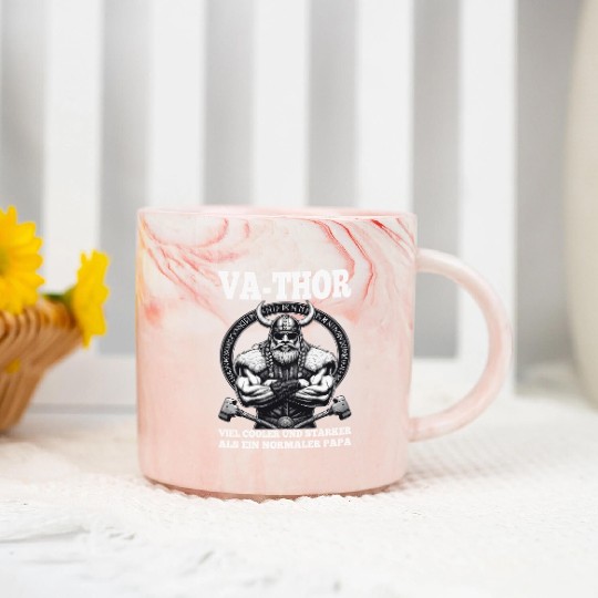 Viking Warrior Man Odin Thor Norman Walhalla Marble Mugs