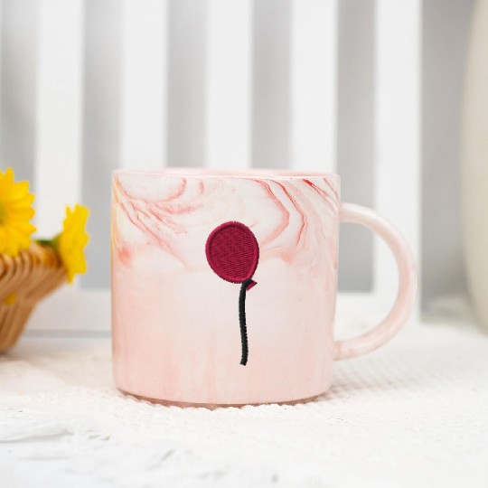 Balloon embroidered Marble Mugs