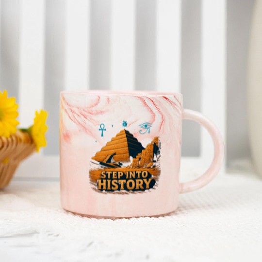 Step into History Marble Mugs