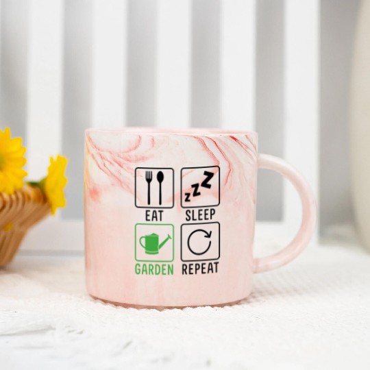 Eat Sleep Code Repeat – Funny Programmer Lifestyle Marble Mugs