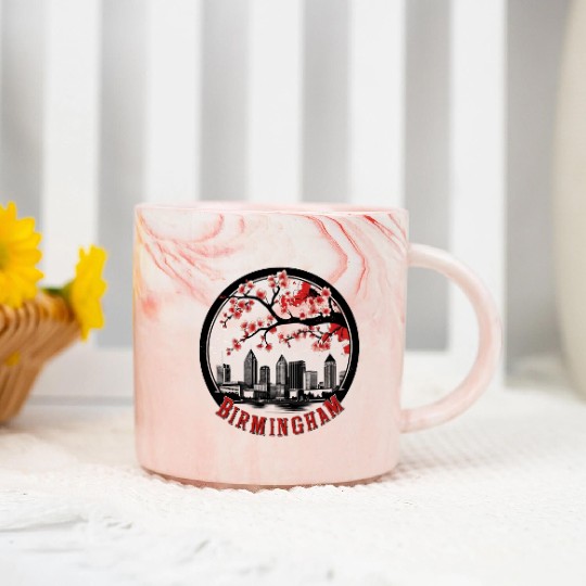 Birmingham City Albm skyline USA Marble Mugs