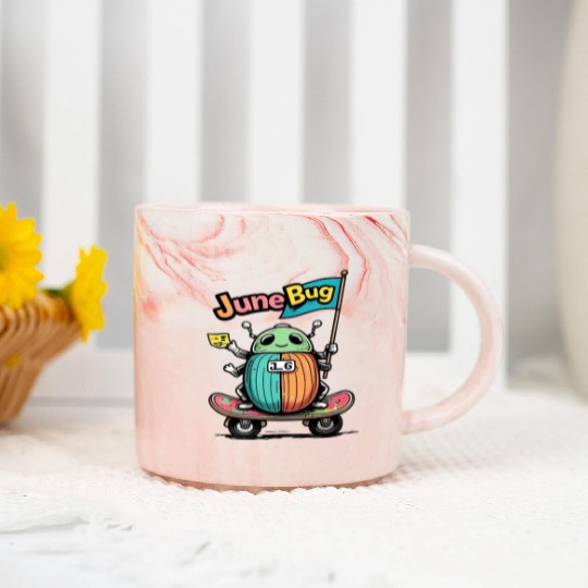 Bug Race Insect Racing Theme Marble Mugs
