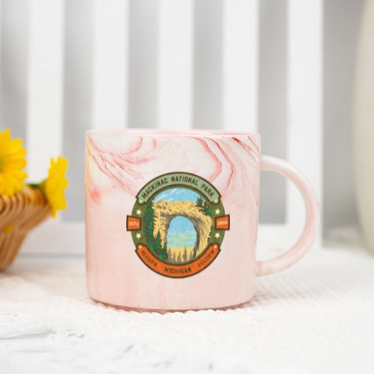 Mackinac Island Marble Mugs