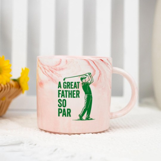 Witty Golf Dad Pun Fathers Day Themed Design Marble Mugs