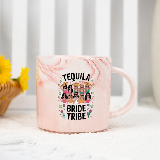 Tequila Bride Tribe - Bachelorette party Marble Mugs