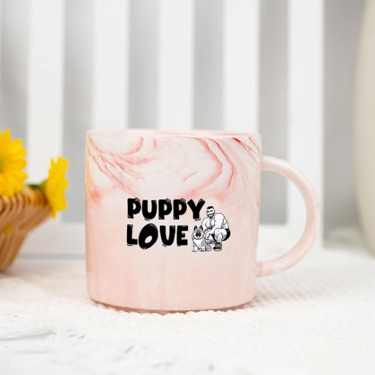 Puppy Love Marble Mugs