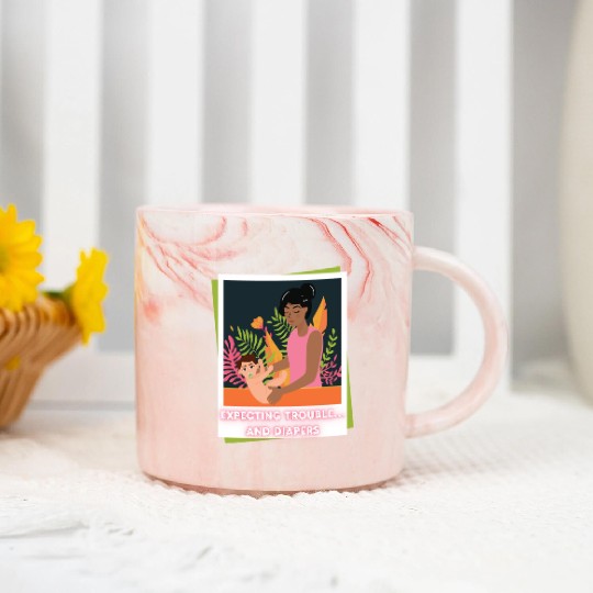 First Time Mom Vibes – Expecting Mother Marble Mugs