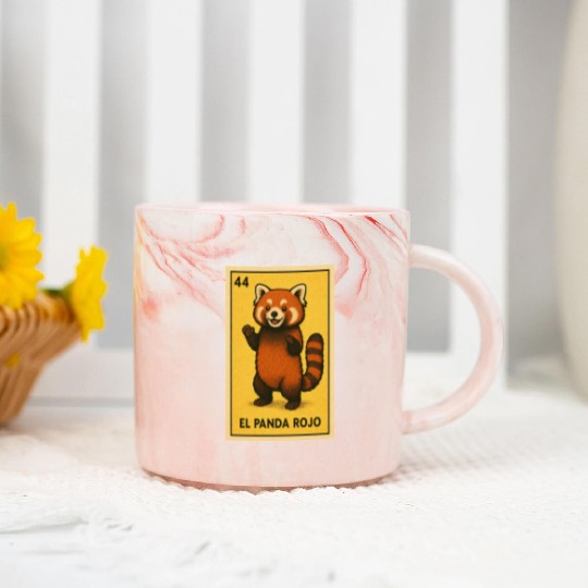 EL PANDA ROJO - THE RED PANDA - LA LOTERÍA Marble Mugs