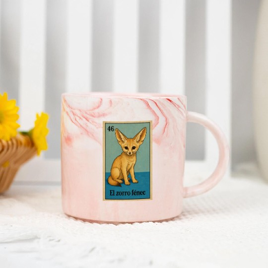 EL ZORRO FÉNEC - THE FENNEC FOX - LA LOTERÍA Marble Mugs