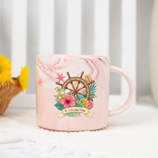 It is Cruise Time Cruise Ship Marble Mugs