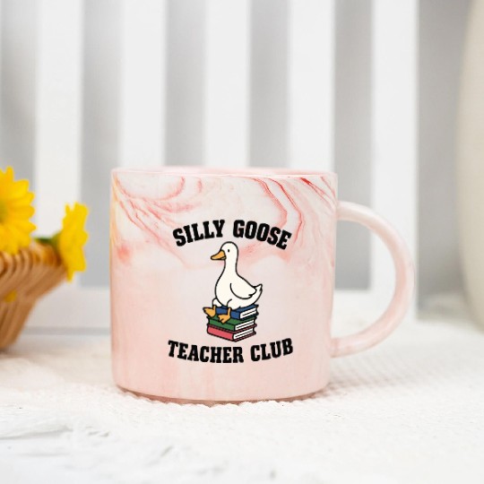 Silly Goose Teacher Club Back to School Marble Mugs