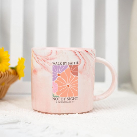 Christian Walk by faith not by sight Marble Mugs