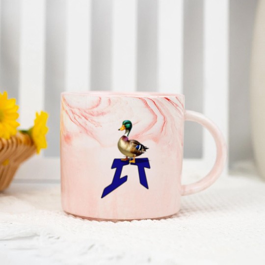 Mallard Duck on the word IT Marble Mugs