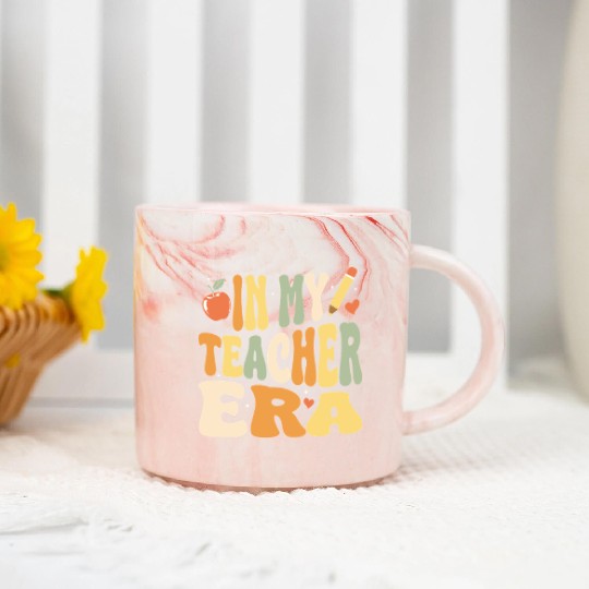 In My Teacher Era, Teacher Appreciation Gift Marble Mugs