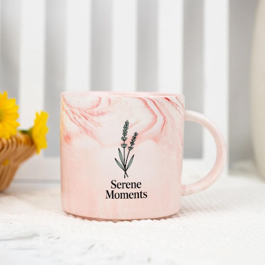 Serene Moments Lavender Calm Marble Mugs