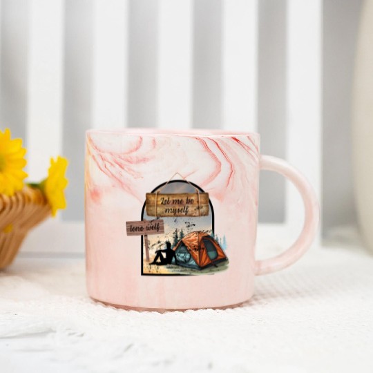 Lone Wolf Retreat Marble Mugs