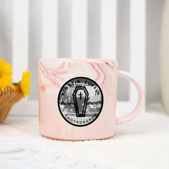 BlacknWhite Coffin Homeless Street Famiy Give Back Marble Mugs