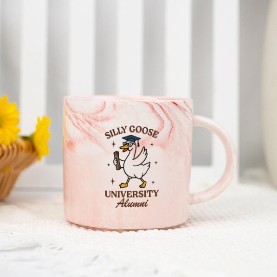 Silly goose university alumni Marble Mugs