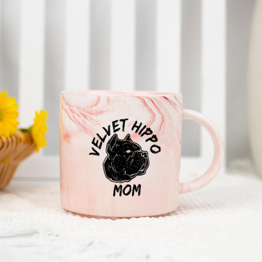 Velvet Hippo Mom – Bully Dog Lovers Marble Mugs