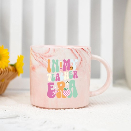In My Teacher Era, Teacher Appreciation Gift Marble Mugs