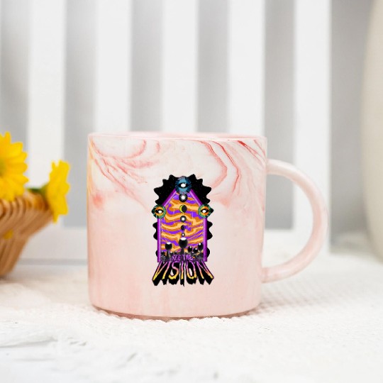 SEE THE VISION: PSYCHEDELIC PINK/YELLOW Marble Mugs