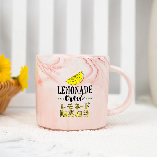 Lemonade Crew Retro Vintage Marble Mugs