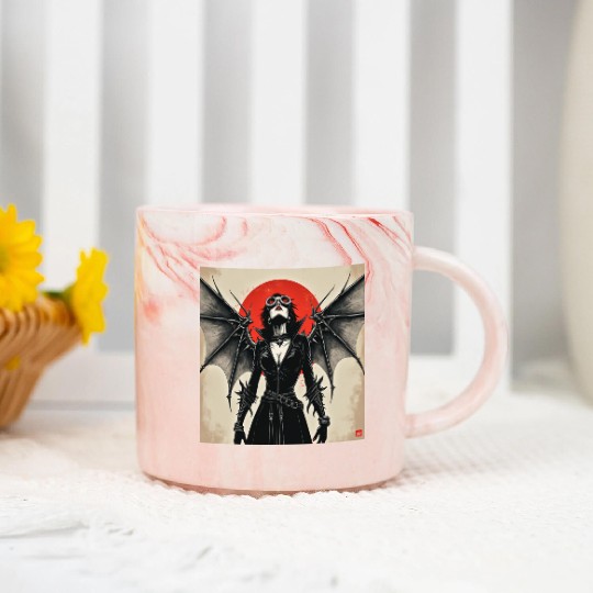 Lady Steampunk Vamp 19 Marble Mugs
