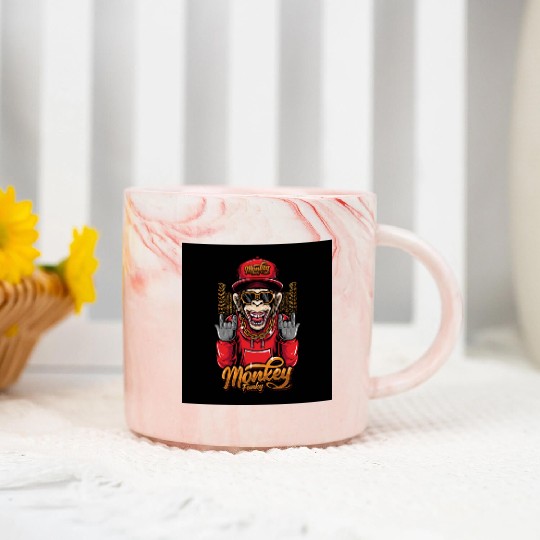 Funky Urban Monkey – Street Style Graphic Marble Mugs