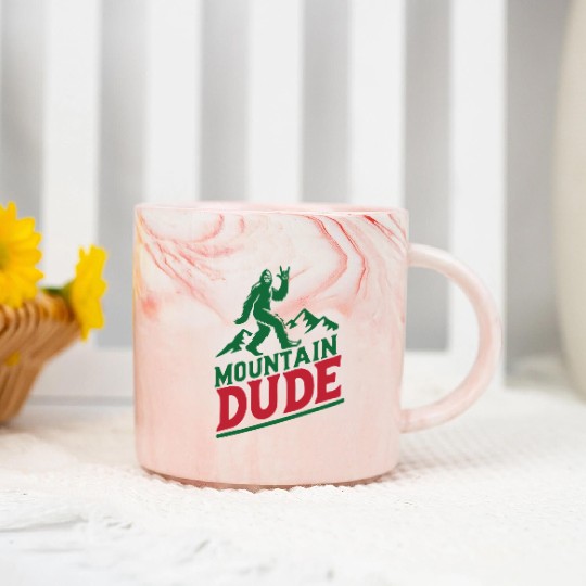 Mountain Dude Bigfoot Hiker Bigfoot Camp Marble Mugs