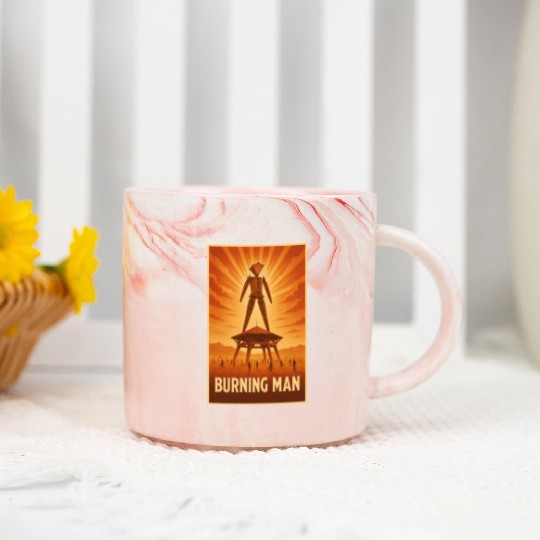 Burning Man Marble Mugs