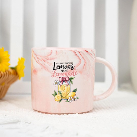 Lemon and Lemonad Marble Mugs