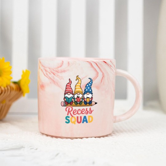 Recess Squad Teacher Para Playground Student Marble Mugs