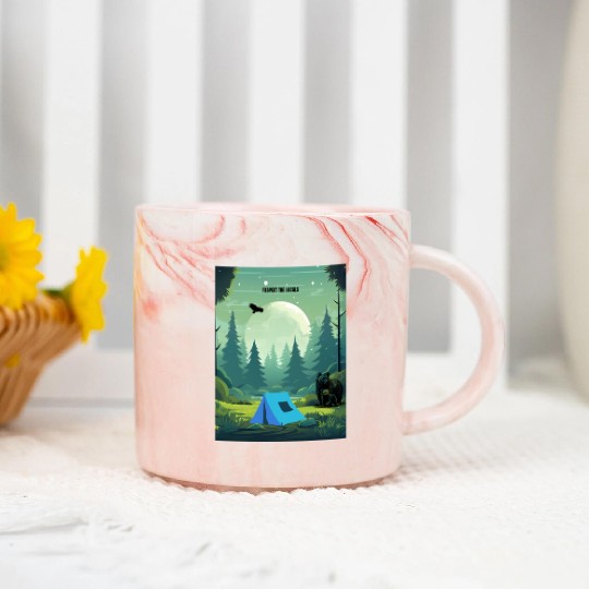 Respect the Locals – Wilderness Camping Warning Marble Mugs