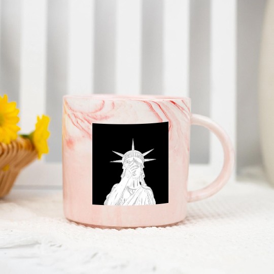 Oh the shame Statue of Liberty US for sale chaos Marble Mugs