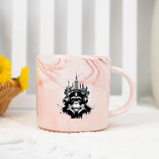 Grunge Bored Ape Marble Mugs