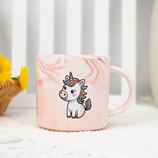 Believe in Magic – Cute Rainbow Unicorn Fantasy Marble Mugs