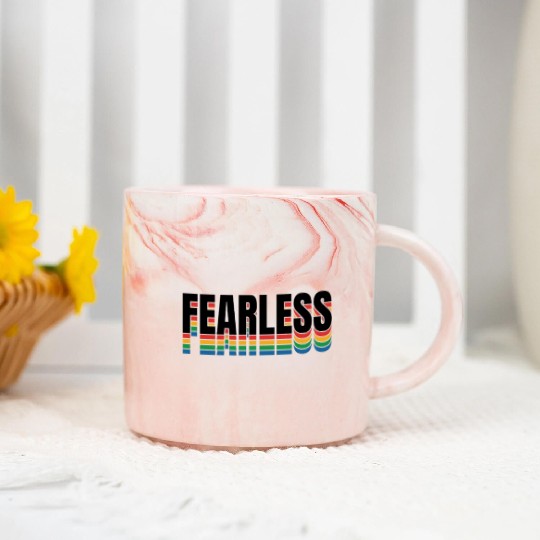 fearless– Minimal Streetwear Marble Mugs