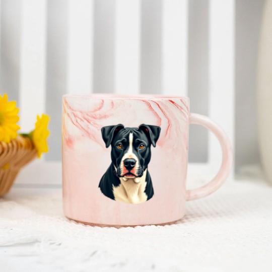 “Pit Bull” – Bold & Beautiful Dogs Marble Mugs