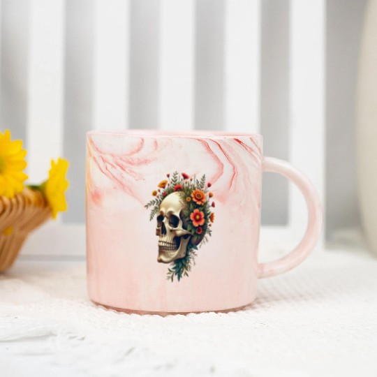Eco Skull ❘ Nature Vibes ✦ Rebirth Marble Mugs