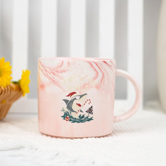 Jaws to the World – Christmas Shark Attack Marble Mugs