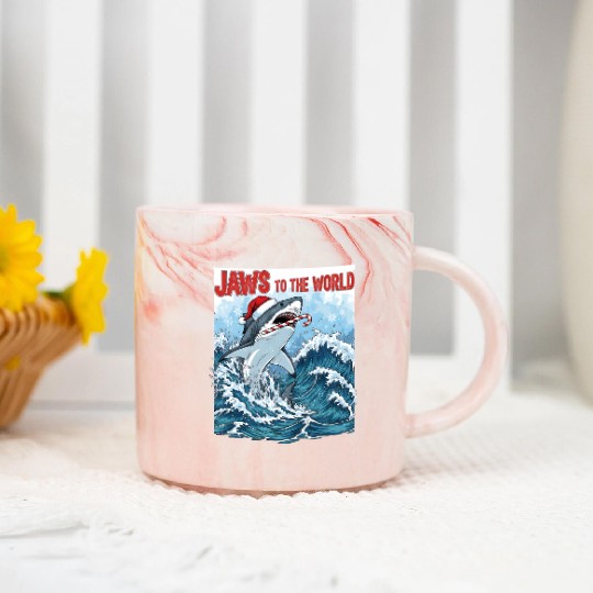 Jaws to the World – Christmastime Shark Attack Marble Mugs