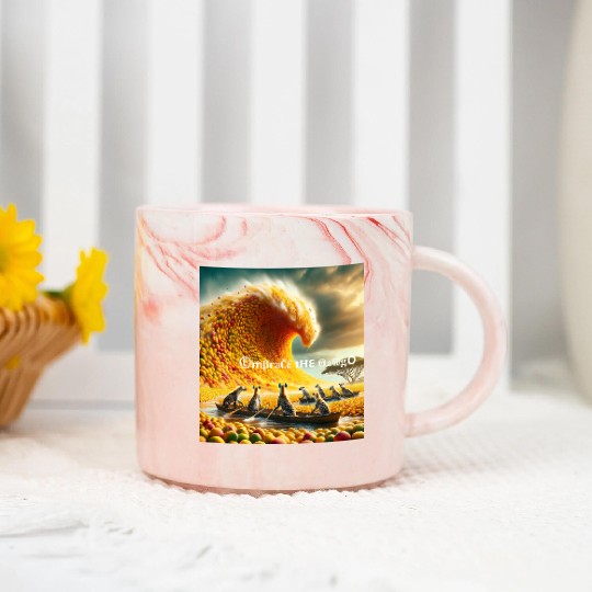 Embrace the Mango Marble Mugs