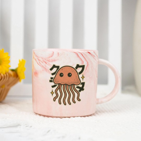 Kawaii Jellyfish Japanese Marble Mugs