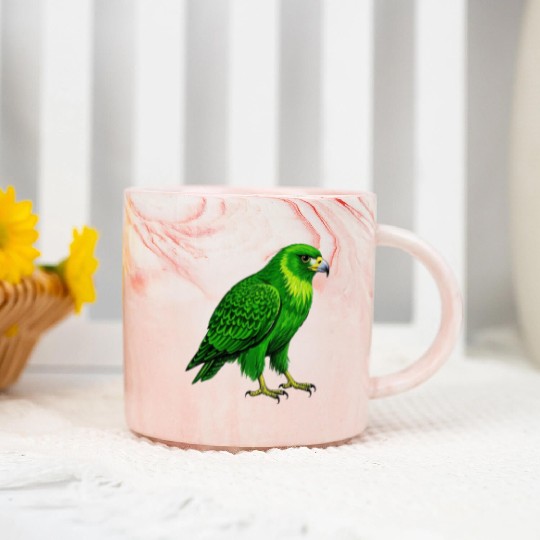 Green hawk Marble Mugs