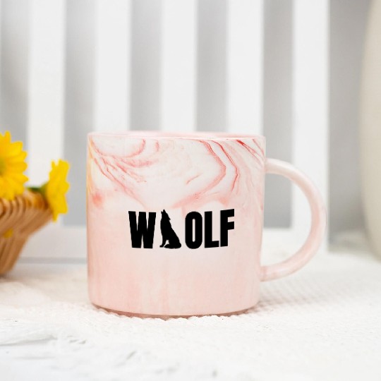 Lone Wolf Spirit Marble Mugs