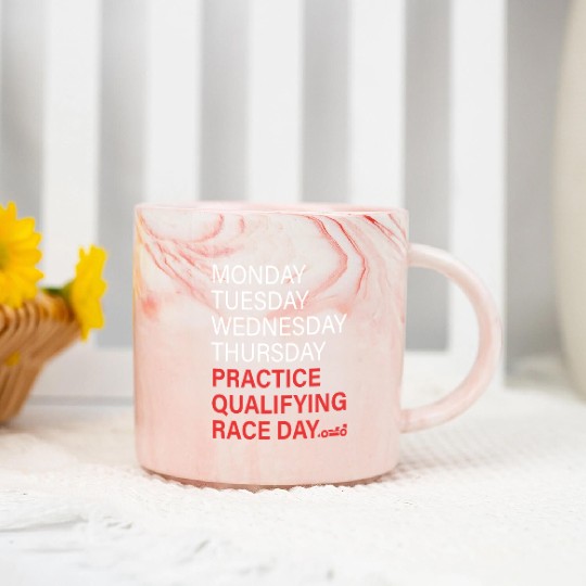 monday tuesday wednesday thursday practice qual Marble Mugs